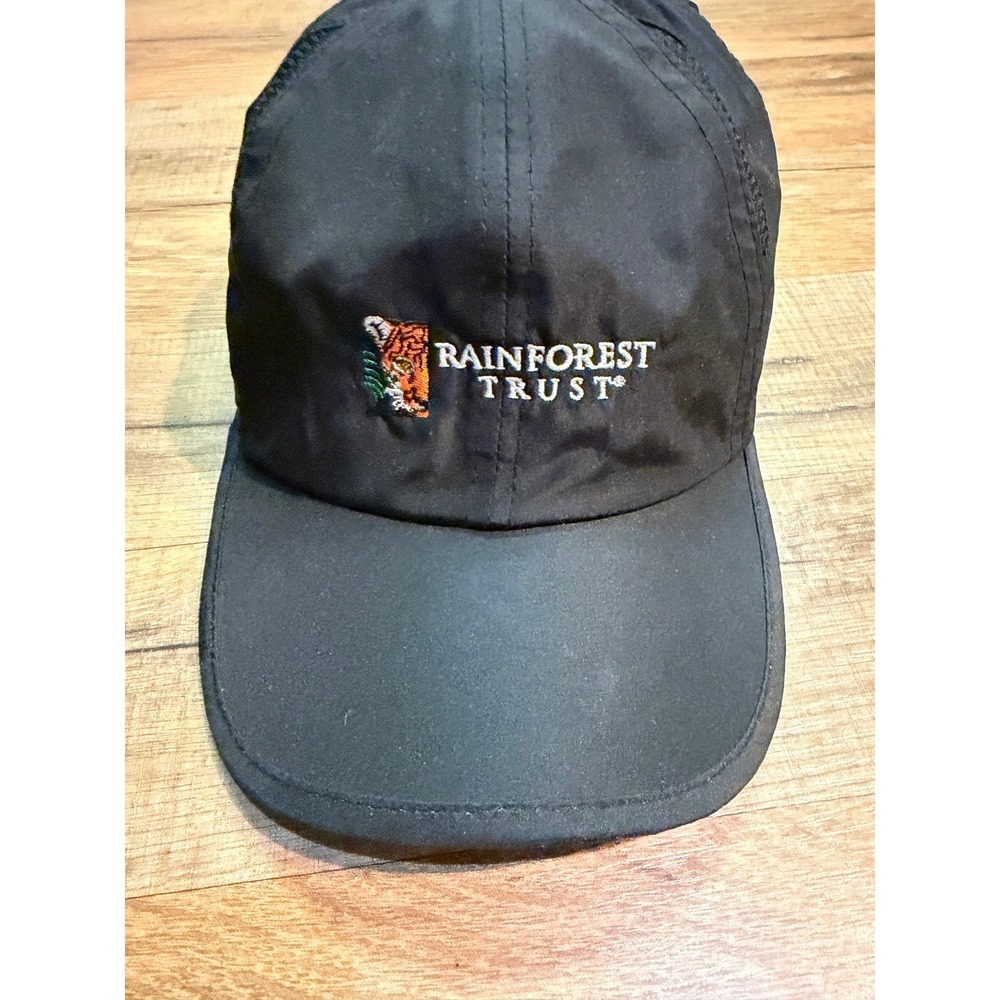 Rainforest Trust Embroidered Black‎ Hat Lightweight Breathable Adjustable